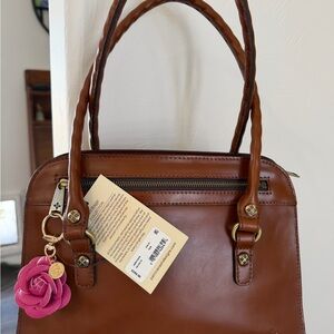 Patricia Nash Leather Handbag Crossbody w/ dust bag & purse charm NWT $249retail